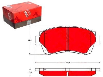 Trwgdb3155 комплект гальмівних колодок ham. перед lexus es, ls фото №1