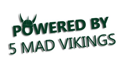 WYCINANA PEGADURA POWERED BY 5 MAD VIKINGS (SAAB VOLVO) OSCURO VERDE  