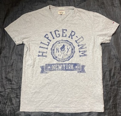 Tommy Hilfiger NEW YORK ORYGINALNY szary T SHIRT /L