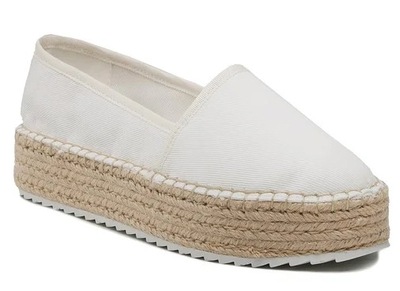 TOMMY JEANS ESPADRYLE DAMSKIE BIAŁE WSUWANE Z LOGO 36 3F8G1*