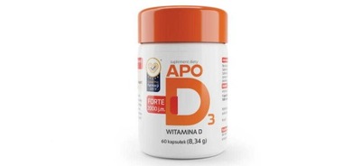 APO D3 FORTE 2000 j.m, witamina D3, 60 kapsułek