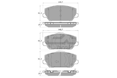 TOMEX BRAKES TRINKELĖS STABDŽIŲ HYUNDAI I30 2.0 N 17- PRIEK. 