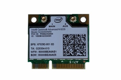 Karta Wifi Intel 6235ANHMW 670292-001