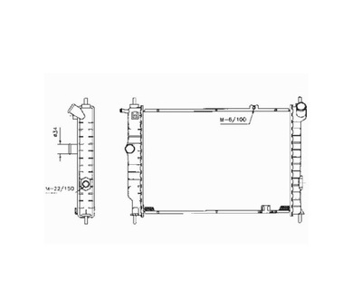 RADUADOR DE AGUA OPEL ASTRA F 91- 1300134  