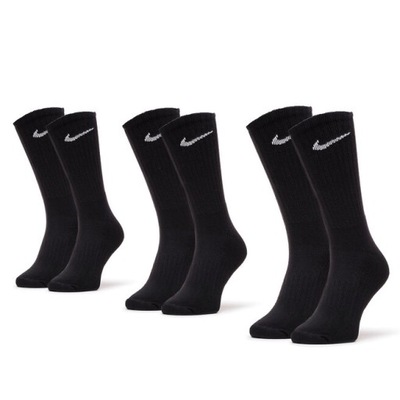 NIKE roz. 34-38 SKARPETY czarne ORYGINAŁ 3-PACK