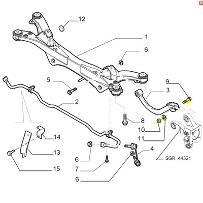 PERNO CON PUERCA SUSPENSIONES ALFA ROMEO 159  