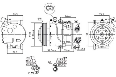 NISSENS COMPRESOR DE ACONDICIONADOR HYUNDAI GENESIS 2.0 01.08-12.14  