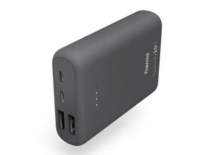 Power bank pałer HAMA 10000 mAh 3 gniazda 2x UBS-A , 1x USB-C