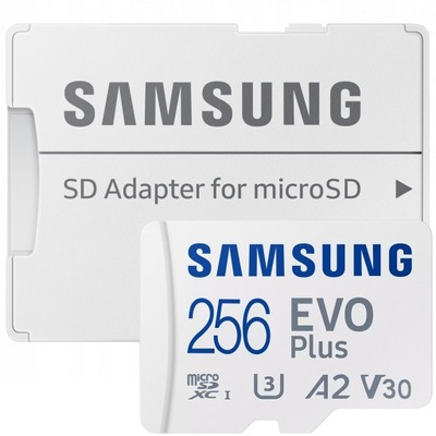 KARTA PAMIĘCI MicroSDXC 256 GB SAMSUNG EVO Plus