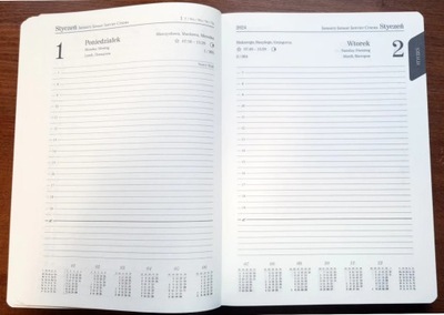 Wkład do kalendarza 2024 - dzienny, A5 (14,4x20,5cm)