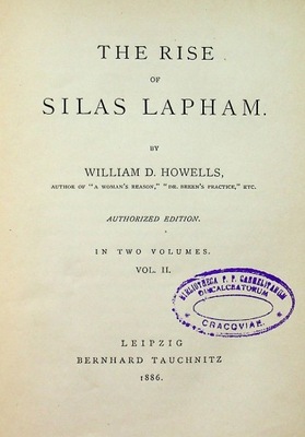 The rise of silas lapham 1886 r.