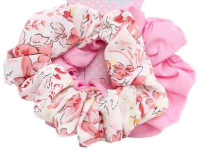 Gumki scrunchie 2 szt róż i kwiatki