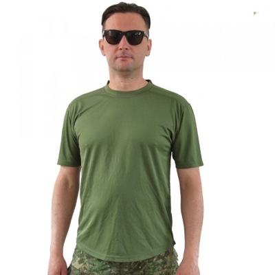 T- Shirt Koszulka Męska Termoaktywna z Kótkim Rękawem S2005 Oliwkowa GB :M