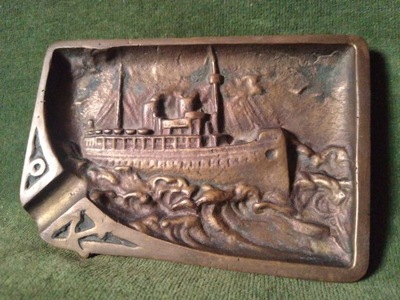 Stara popielniczka z brązu