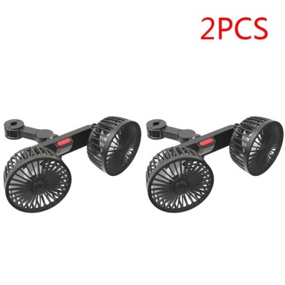 Car Seat Back Cooling Fan USB Charging Portable Dual Head Car Fan 