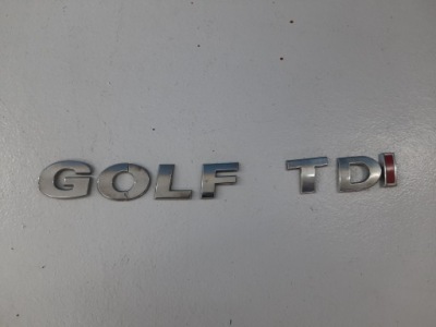 Надпись golf tdi vw golf vi 5g9 853 687 2zz фото №1