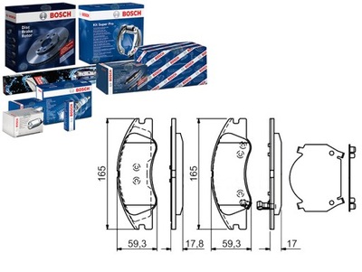 Комплект гальмівних колодок гальмівних bosch 581012fa21 13046 фото №1