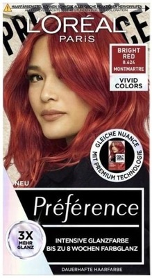LOREAL PREFERENCE VIVID BRIGHT RED FARBA CZERWIEŃ