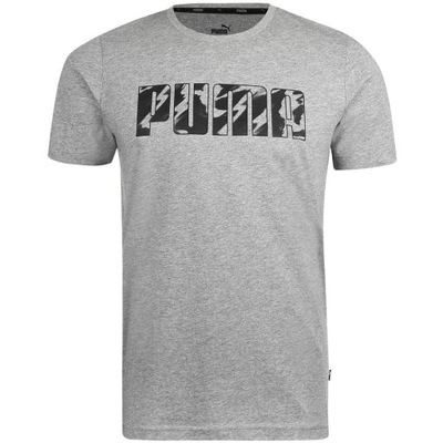 PUMA MĘSKA KOSZULKA T-SHIRT BAWEŁNA SZARA S