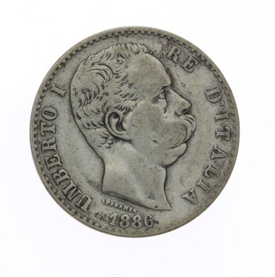 [M9146] Włochy 2 liry 1886