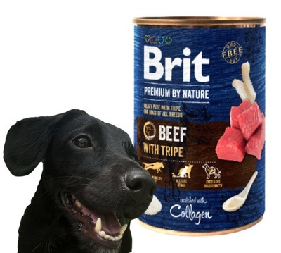 Karma mokra dla psa Brit PREMIUM BY NATURE Beef & Tripes Wołowina 400g