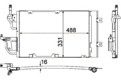Hella конденсатор кондиционера opel astra h astra h фото №1