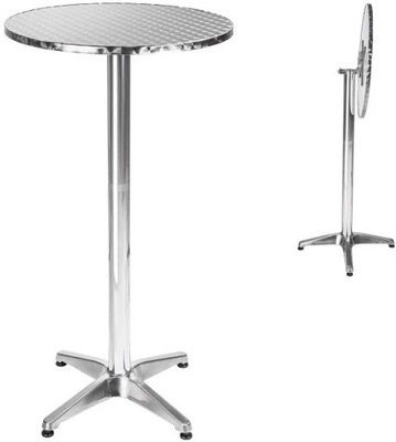 Aluminiowy stół barowy 60 cm, składana noga 5,8 cm