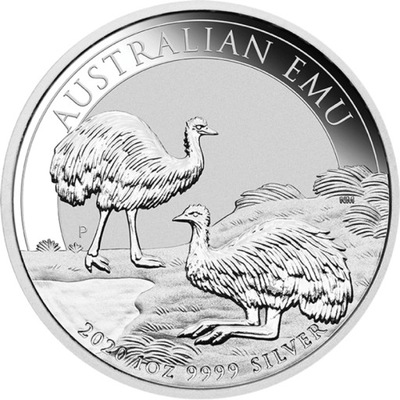 Srebrna Moneta Australian Emu 2020, 1 uncja