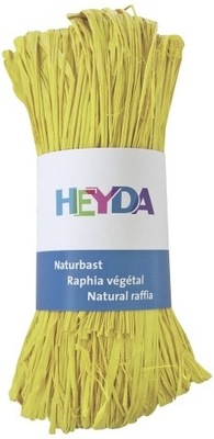 RAFIA DO DEKORACJI Ozdobna RAFIA Zestaw MEGA sznurek 50g cytrynowa - Heyda