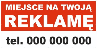 Baner Reklamowy Solidny 1m x 0,5m Twoja Reklama