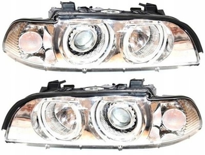 BMW 5 E39 00-04 REFLEKTORIAI PRIEKINIAI LED RING KPL 