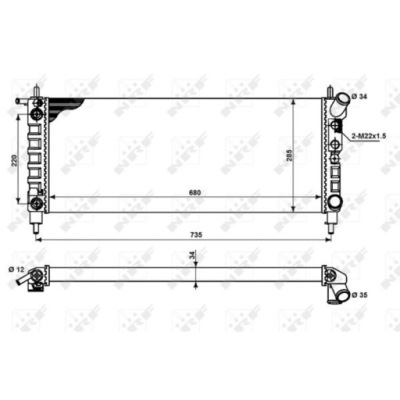 Nrf 50242 радиатор, система охлаждение двигателя фото №1