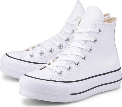 Converse białe sneakersy za kostkę używane 36