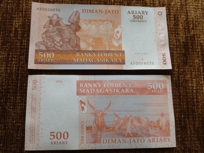 249.MADAGASKAR 500 ARIAR UNC