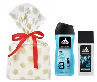 Adidas Ice Dive Zestaw prezent męski Dezodorant+Żel pod prysznic Urodziny