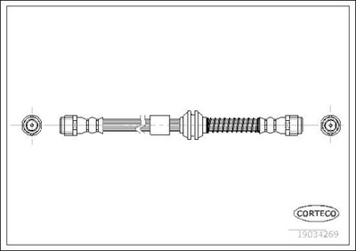 CABLE DE FRENADO FLEXIBLES VW TOUAREG 02- PARTE DELANTERA  