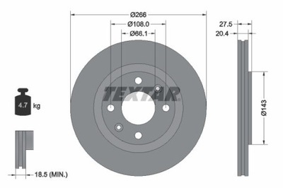 TEXTAR 92048103 ДИСК ГАЛЬМІВНИЙ