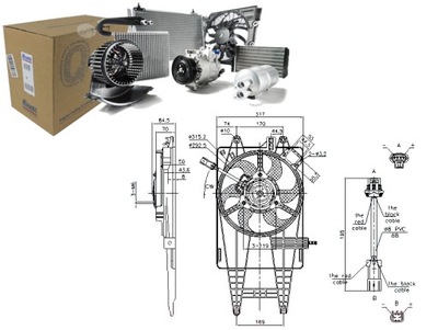 Вентилятор радіатора з корпус fiat idea punto l фото №1