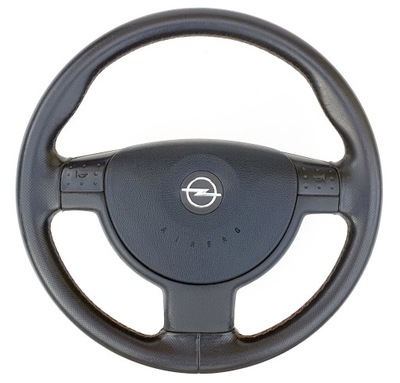 OPEL CORSA C MERIVA A TIGRA B STEERING WHEEL LEATHER LEATHER KROPKOWANA SPORTS TYPE  