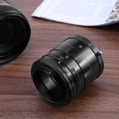 Czarny pierścienie pośrednie makro dla Nikon D7200