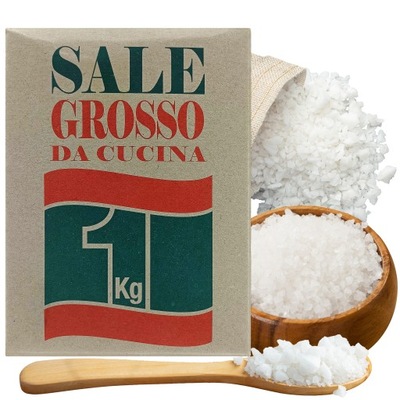 Sól MORSKA GRUBA 1kg 100% NATURALNA Włoska MARINO