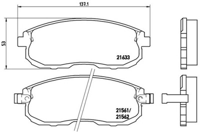 BREMBO КОЛОДКИ HAM. NISSAN MAXIMA 88-95