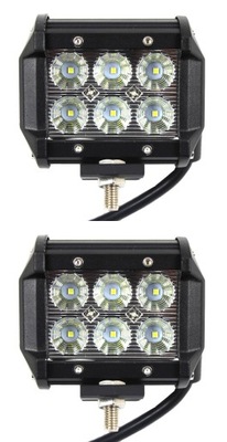 ФАРА РОБОЧА 6 LED (СВІТЛОДІОД) ПАНЕЛЬ 18W CREE ПРОТИТУМАНКА 12V 24V