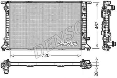 DENSO DRM02021 CHLODNICA, SISTEMA AUŠINIMO VARIKLIO AUDI VW 