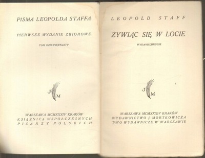 ŻYWIĄC SIĘ W LOCIE - LEOPOLD STAFF - 1934