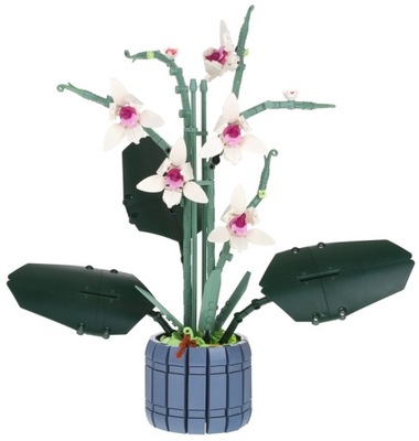 Építőkockák Virágok Orchidea cserépben Virág kirakható 728 db-os