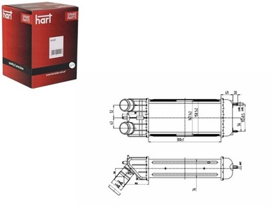 ИНТЕРКУЛЕР РАДИАТОР ВОЗДУХА PEUGEOT 207 1.4HDI 06- HART