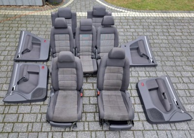 Vw touran i 7 осіб комплект сидінь 3 ряди обшивки двері фото №1