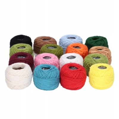 WŁÓCZKA BAWEŁNIANA DO SZYDEŁKOWANIA ZESTAW