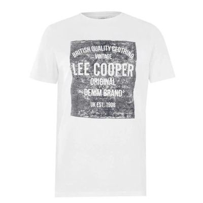 Lee Cooper koszulka męska biała Denim Logo r. XL
